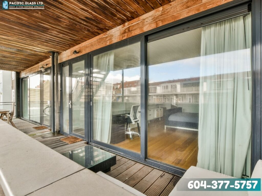 Glass panel interior door