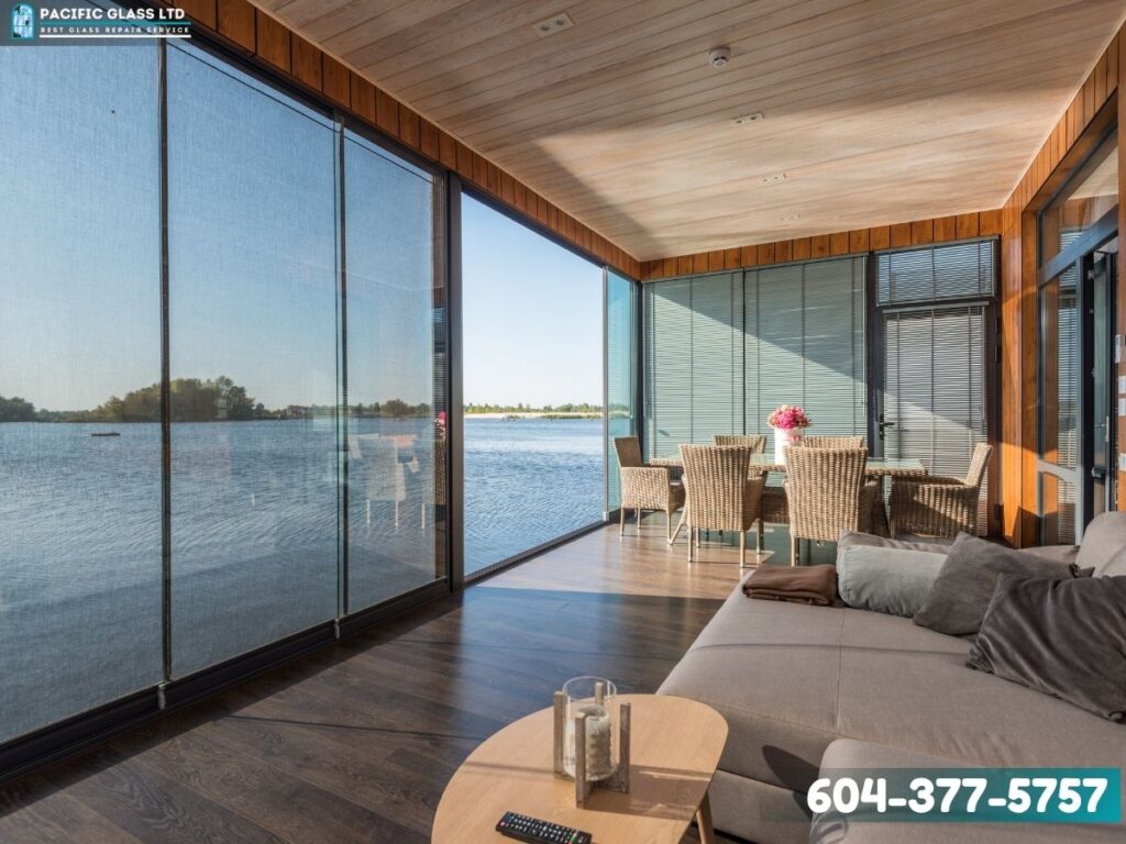 Interior glass folding doors