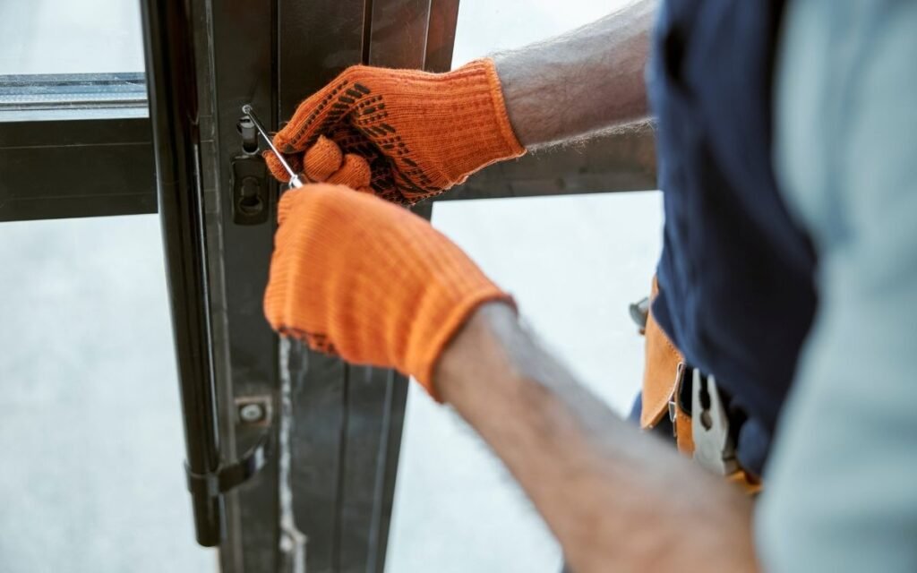 Glass door lock repair Surrey service vehicle