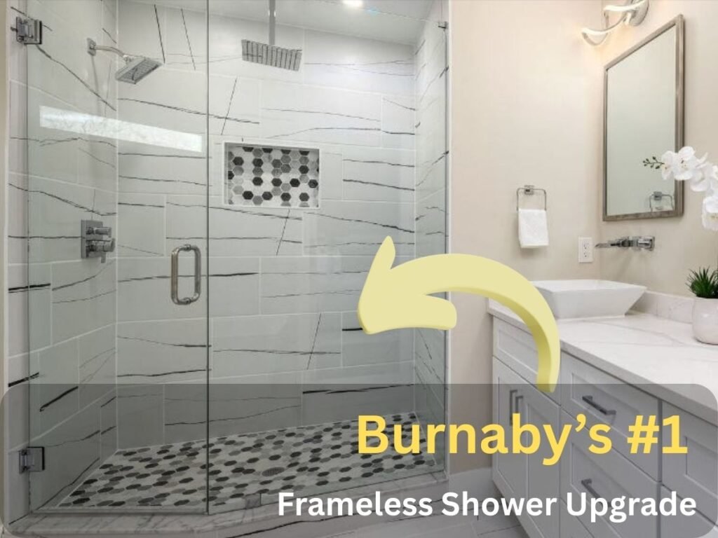 Frameless shower door installation near me in Burnaby BC