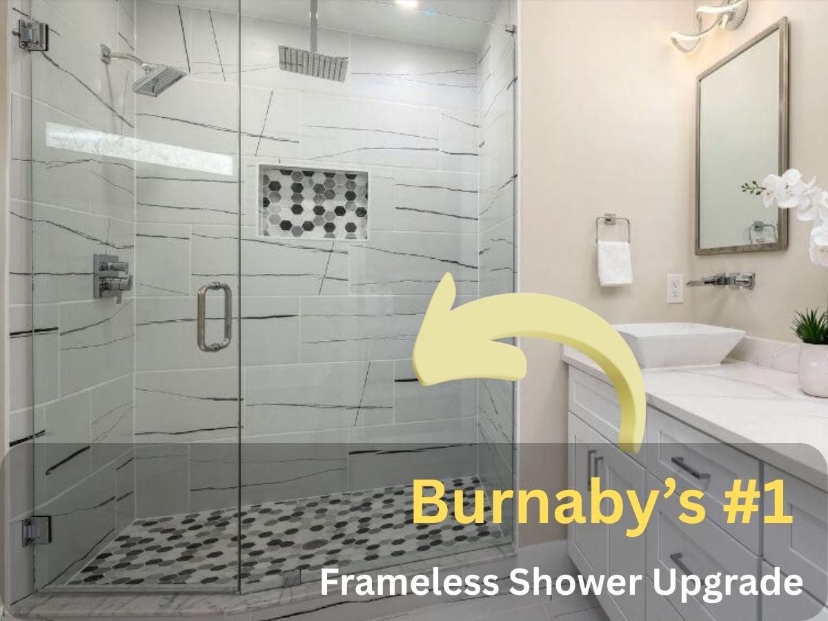 Frameless shower door installation near me in Burnaby BC