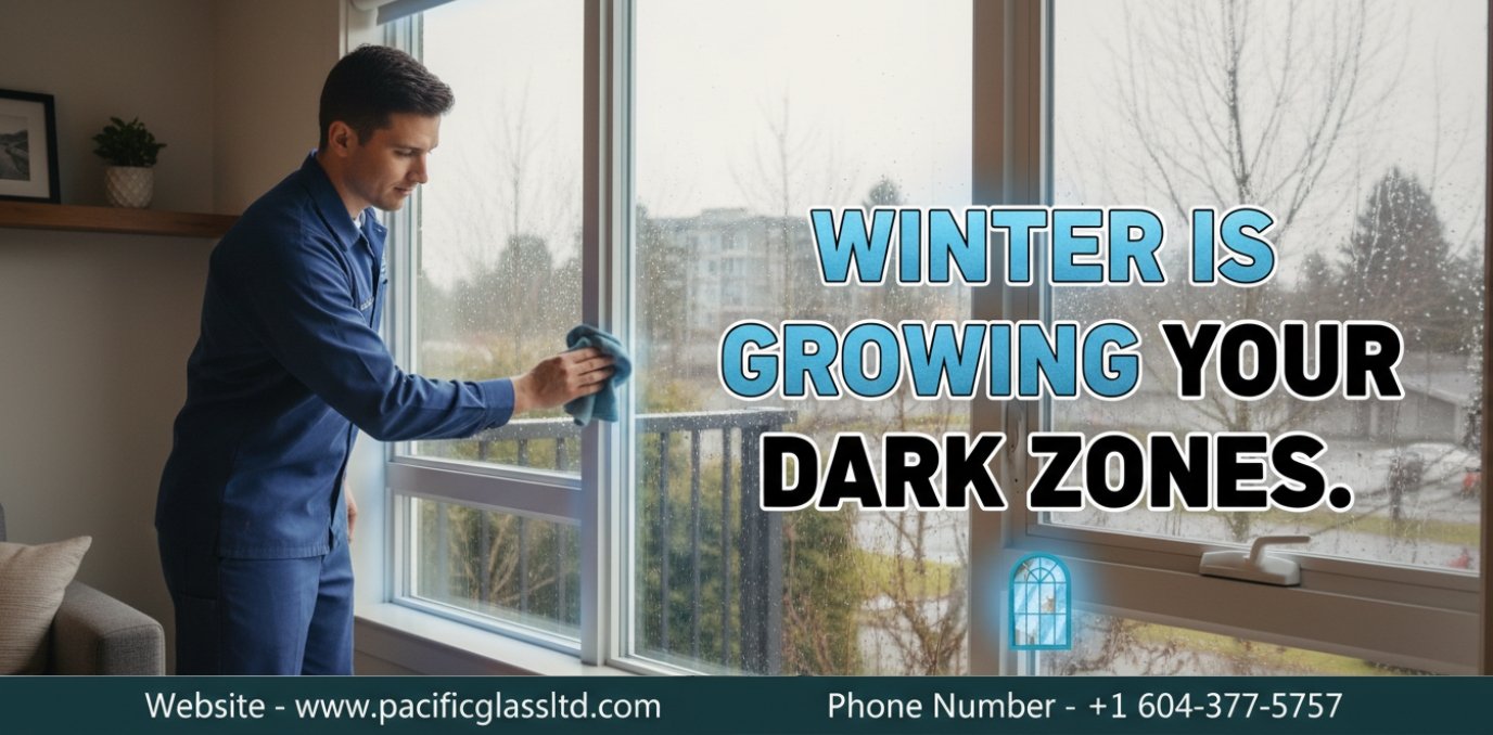 Light-maximizing glass installed by Pacific Glass Ltd brightening a home during a cloudy Burnaby winter.