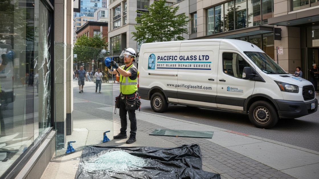 Storefront break-in glass repair