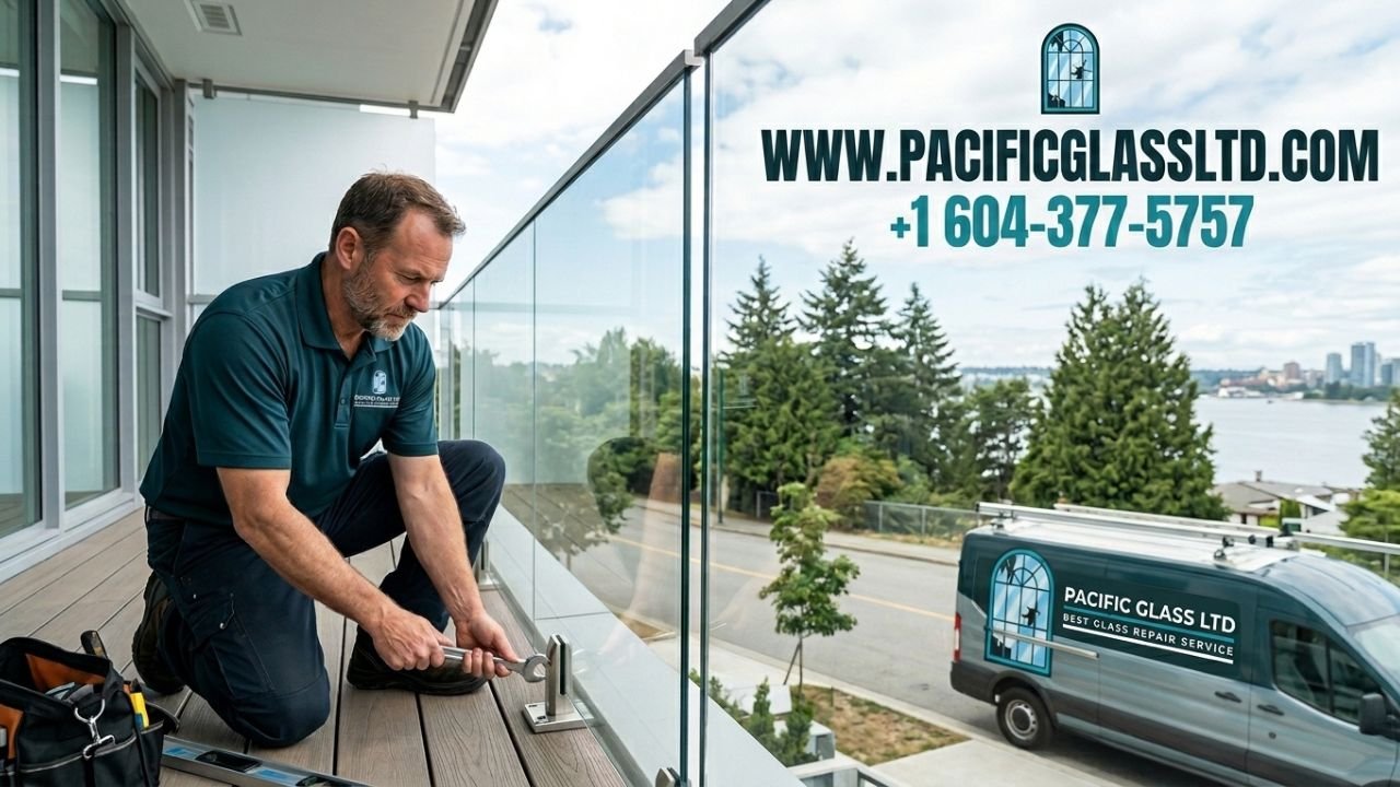 Balcony glass installation in Burnaby – Pacific Glass Ltd.