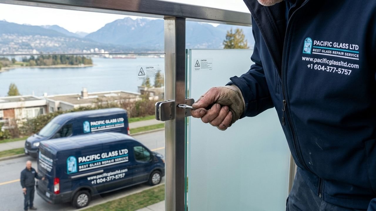 Semi‑frameless balcony glass railing installation – Pacific Glass Ltd.